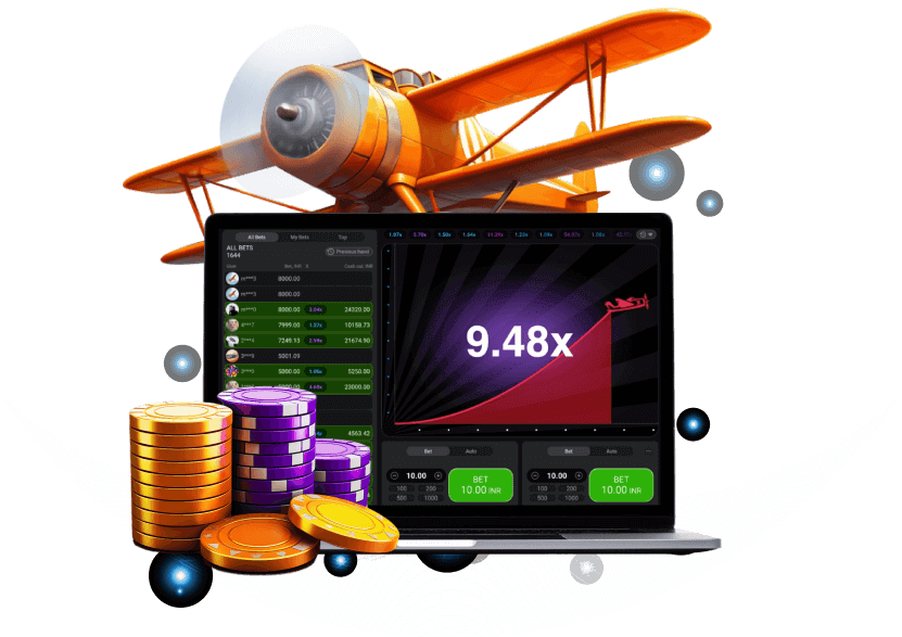 Animated Aviator plane climbing during high-stakes crash rounds at FunX